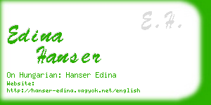 edina hanser business card